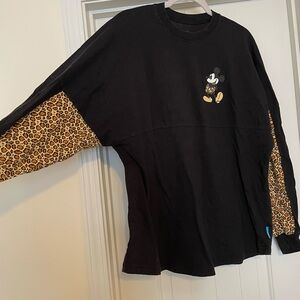 Disney Black and Leopard Print Mickey Mouse spirit jersey